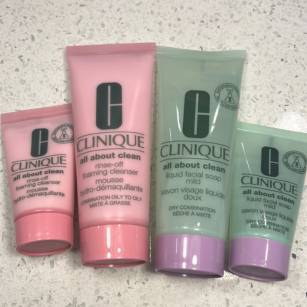 (4) Clinique All About Clean Cleansers
